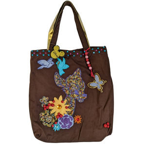 new vintage loop nyc disney bambi lightweight tote bag bead beaded embellished